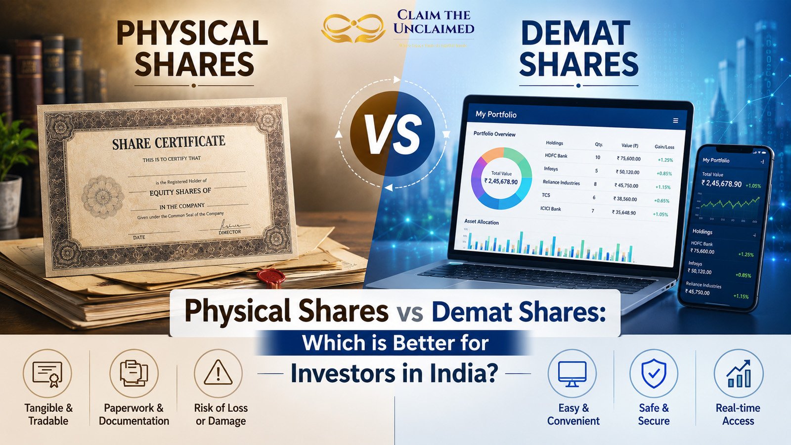 Physical Shares vs Demat Shares: Which is Better for Investors in India?